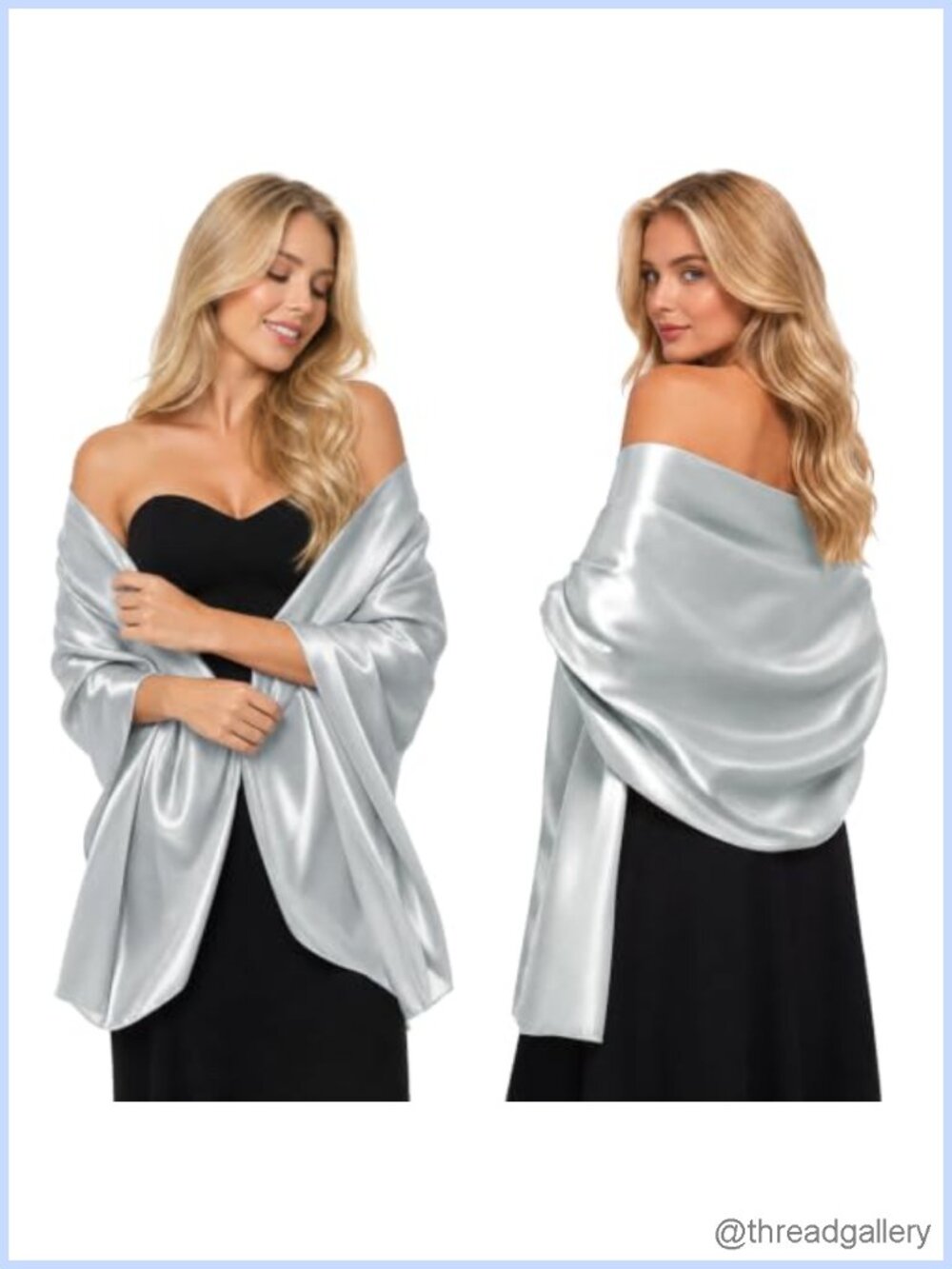 Satin Shawl Wrap for Evening Dresses Wedding Cover Up
